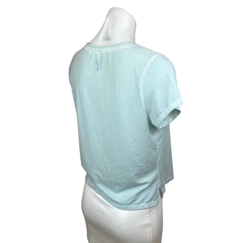 Nike Dri Fit Women's Blue Breathable Crew Neck Short Sleeve Basic T Shirt Size S